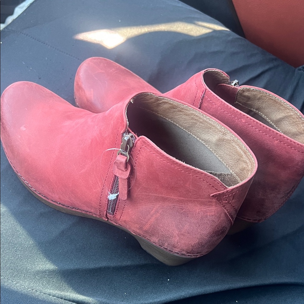 Dansko Red Ankle Booties - Picture 6 of 13